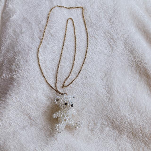 ゴスロリ パール ビーズ クリスタル付き 熊 ベアー ネックレス ロリータ N2m < 女性アクセサリー/時計 ゴスロリ パール ビーズ クリスタル付き 熊 ベアー ネックレス ロリータ N2m < 女性アクセサリー/時計の