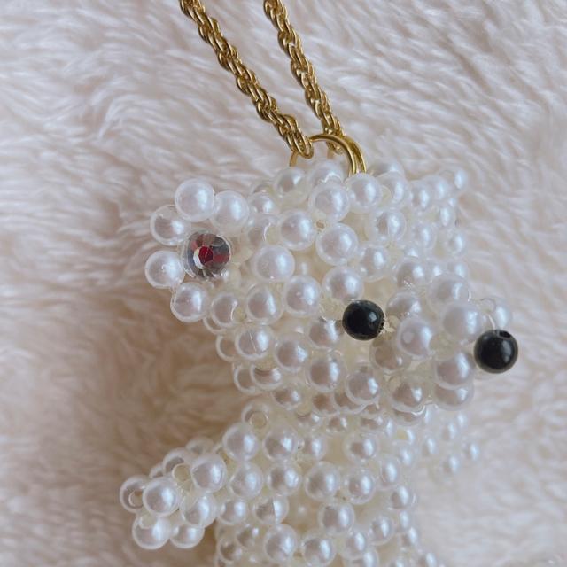 ゴスロリ パール ビーズ クリスタル付き 熊 ベアー ネックレス ロリータ N2m < 女性アクセサリー/時計 ゴスロリ パール ビーズ クリスタル付き 熊 ベアー ネックレス ロリータ N2m < 女性アクセサリー/時計の