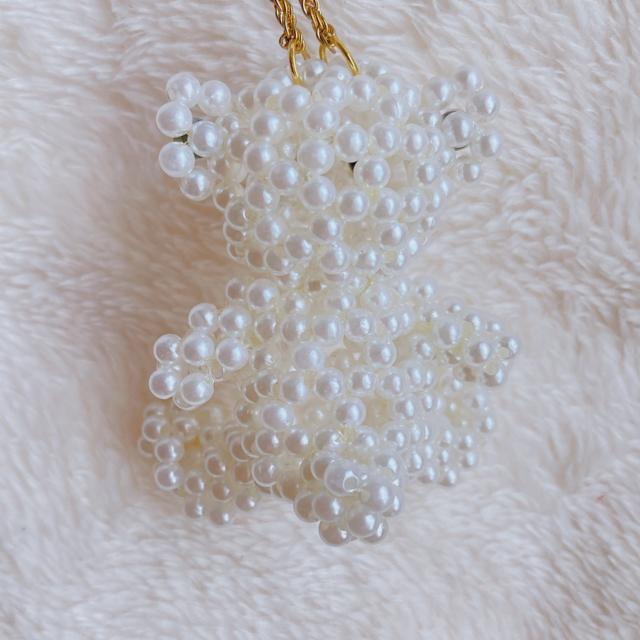 ゴスロリ パール ビーズ クリスタル付き 熊 ベアー ネックレス ロリータ N2m < 女性アクセサリー/時計 ゴスロリ パール ビーズ クリスタル付き 熊 ベアー ネックレス ロリータ N2m < 女性アクセサリー/時計の