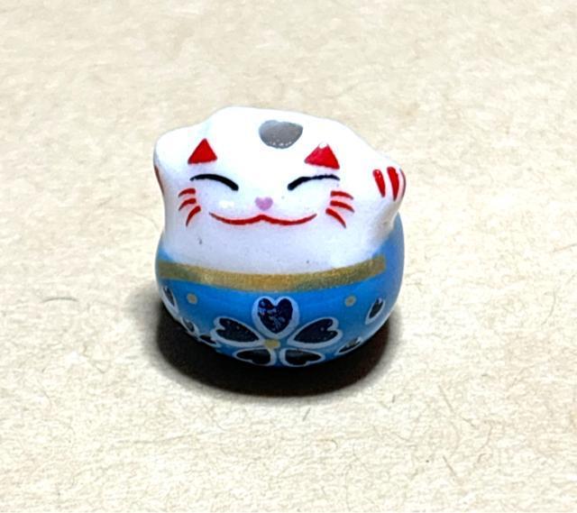 201 陶磁器ビーズ 1個 和柄の猫チャーム 青色◯ < ペット/手芸/園芸 201 陶磁器ビーズ 1個 和柄の猫チャーム 青色◯ < ペット/手芸/園芸の
