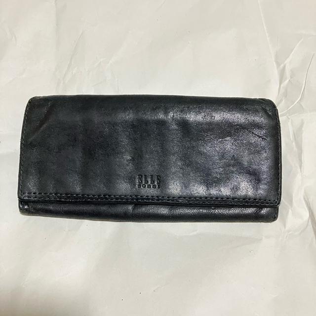 【ELLE HOMME / エルオム】 シープ革 / 二つ折り 長財布 黒 < ブランド  【ELLE HOMME / エルオム】 シープ革 / 二つ折り 長財布 黒  < ブランドの