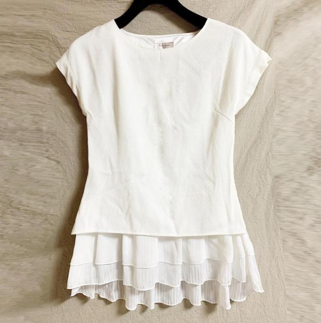 新品 ファビュラスアンジェラFabulous Angela/シアー レイヤード ブラウス ホワイト M < ブランド 新品 ファビュラスアンジェラFabulous Angela/シアー レイヤード ブラウス ホワイト M < ブランドの