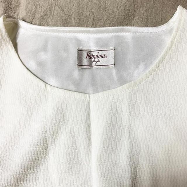 新品 ファビュラスアンジェラFabulous Angela/シアー レイヤード ブラウス ホワイト M < ブランド 新品 ファビュラスアンジェラFabulous Angela/シアー レイヤード ブラウス ホワイト M < ブランドの