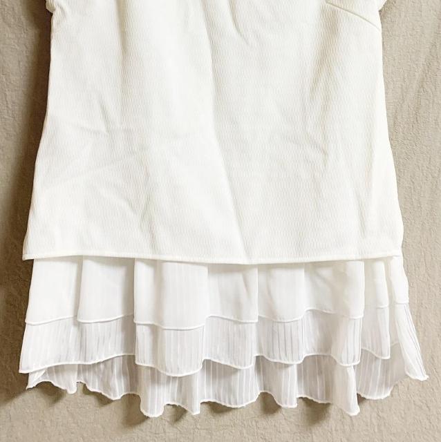 新品 ファビュラスアンジェラFabulous Angela/シアー レイヤード ブラウス ホワイト M < ブランド 新品 ファビュラスアンジェラFabulous Angela/シアー レイヤード ブラウス ホワイト M < ブランドの