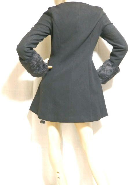 【CECIL McBEE/セシルマクビー】2way♪Aラインノーカラー ファー付 コート ブラック < ブランド 【CECIL McBEE/セシルマクビー】2way♪Aラインノーカラー ファー付 コート ブラック < ブランドの
