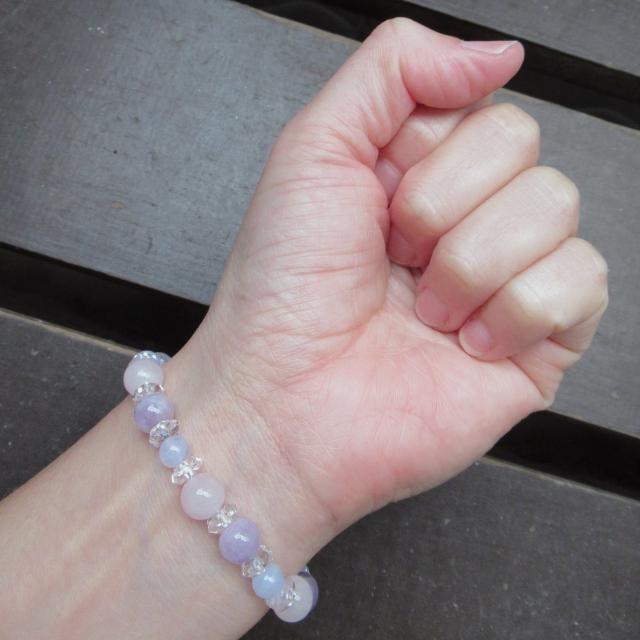 ローズクォーツxラベンダーアメジストxブルーレース < 女性アクセサリー/時計 ローズクォーツxラベンダーアメジストxブルーレース < 女性アクセサリー/時計の