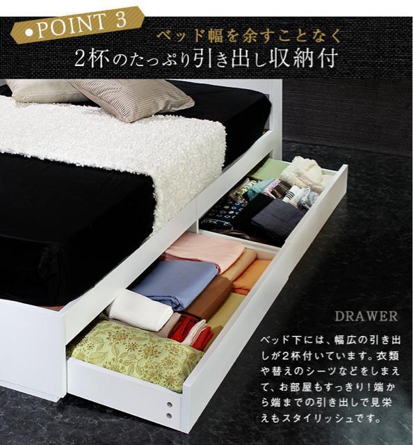 【送料無料】ベッドフレーム マットレス セット 収納付き ブラック ホワイト シングルサイズ < インテリア/ライフ 【送料無料】ベッドフレーム マットレス セット 収納付き ブラック ホワイト シングルサイズ < インテリア/ライフの