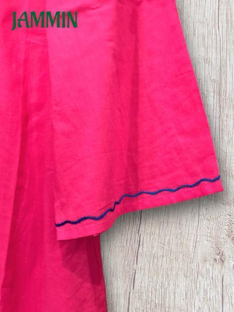 植物刺繍入りチュニックワンピ★ピンク★エスニック★ヒッピー < 女性ファッション 植物刺繍入りチュニックワンピ★ピンク★エスニック★ヒッピー < 女性ファッションの