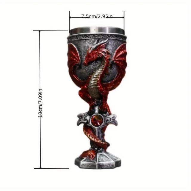 爆ヤス価格1290円★ドラゴンウォリアーステンレススチールワイングラス - エレガントなテーブルデコレーション レッド < インテリア/ライフ 爆ヤス価格1290円★ドラゴンウォリアーステンレススチールワイングラス - エレガントなテーブルデコレーション レッド < インテリア/ライフの