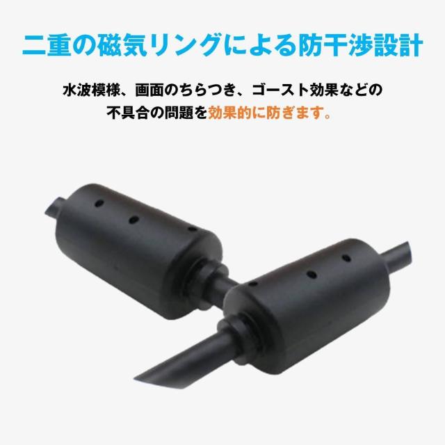 VGAケーブル 1.5m 2本セット ミニD-Sub 15ピン オス-オス 高画質 1080P対応 ノイズ対策 フェライトコア付き < 家電/AV  VGAケーブル 1.5m 2本セット ミニD-Sub 15ピン オス-オス 高画質 1080P対応 ノイズ対策 フェライトコア付き < 家電/AVの