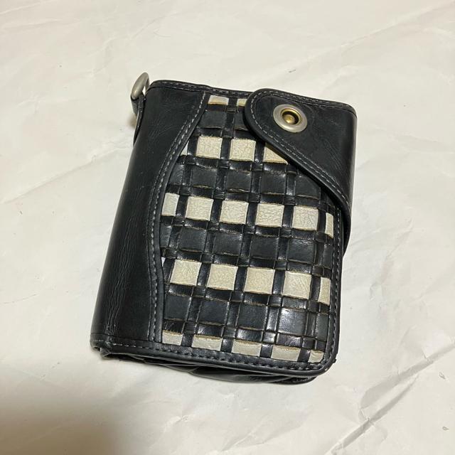 【N's (enz) / エンズ】 本革 / 二つ折り財布 / 市松模様デザイン < 男性ファッション 【N's (enz) / エンズ】 本革 / 二つ折り財布 / 市松模様デザイン < 男性ファッションの