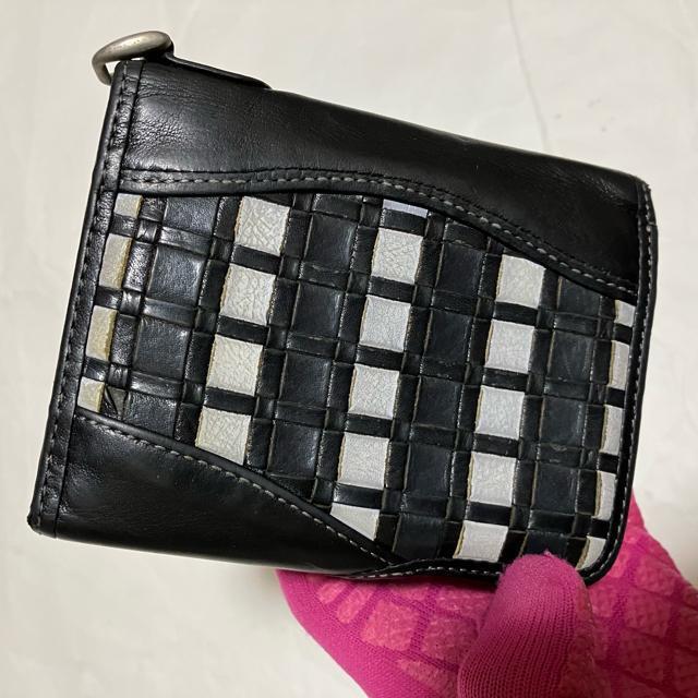 【N's (enz) / エンズ】 本革 / 二つ折り財布 / 市松模様デザイン < 男性ファッション 【N's (enz) / エンズ】 本革 / 二つ折り財布 / 市松模様デザイン < 男性ファッションの