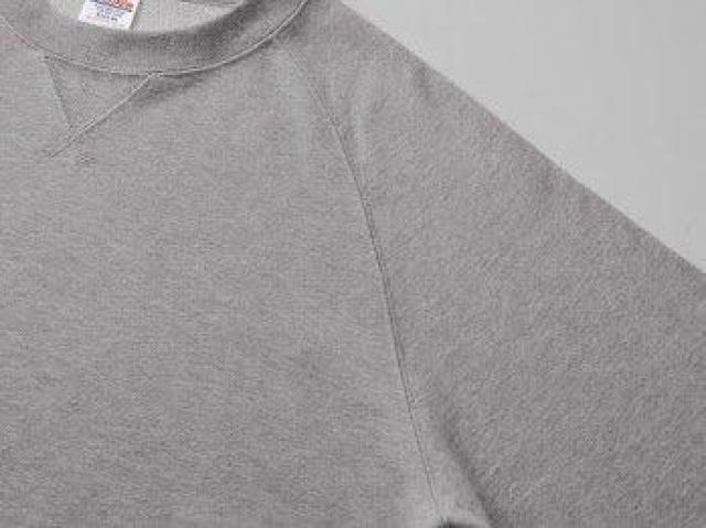 ラグランスリーブ クルーネック スウェット(裏パイル) XXL ミックスグレー < 男性ファッション ラグランスリーブ クルーネック スウェット(裏パイル) XXL ミックスグレー < 男性ファッションの