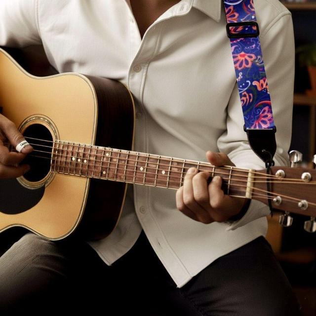 花柄 アジアンテイスト 民族風 ギター ストラップ エレキギター アコースティックギター アコギ ベース < ホビー 花柄 アジアンテイスト 民族風 ギター ストラップ エレキギター アコースティックギター アコギ ベース < ホビーの