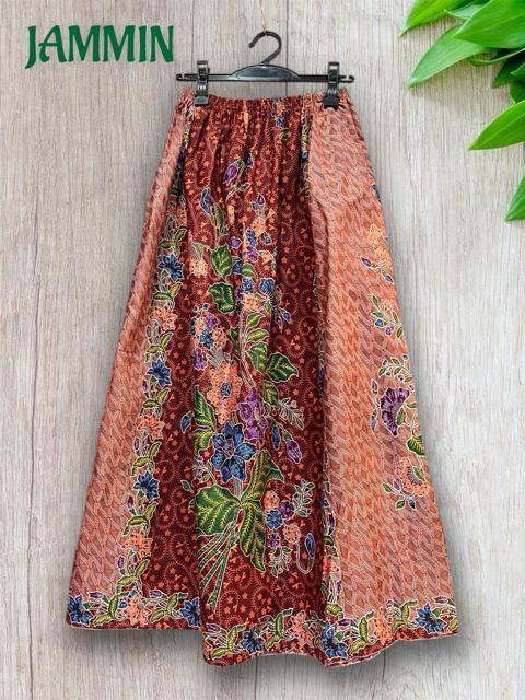 バティック花柄ロングスカート エスニック アジアン ロングスカート ヒッピー < 女性ファッション バティック花柄ロングスカート エスニック アジアン ロングスカート ヒッピー < 女性ファッションの