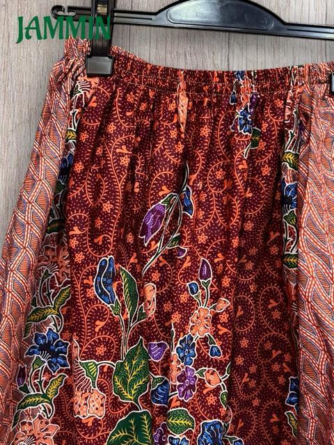 バティック花柄ロングスカート エスニック アジアン ロングスカート ヒッピー < 女性ファッション バティック花柄ロングスカート エスニック アジアン ロングスカート ヒッピー < 女性ファッションの