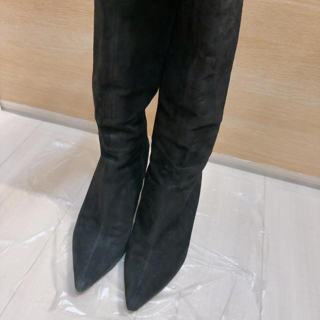 ◆定番スエード生地ロングブーツ◆ギャルコーデ★ブーツイン◎ブラック23cm*秋冬コーデ韓国♪ < 女性ファッション ◆定番スエード生地ロングブーツ◆ギャルコーデ★ブーツイン◎ブラック23cm*秋冬コーデ韓国♪ < 女性ファッションの
