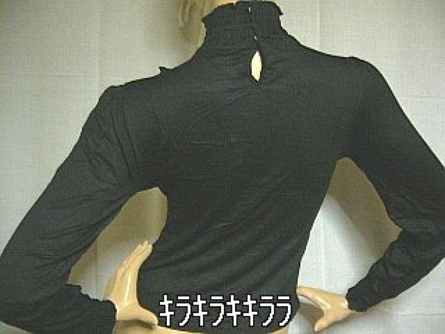 【Divas】《New》ゴールド2連ネックレス付★胸元刺繍カットソー<ブラック> < ブランド 【Divas】《New》ゴールド2連ネックレス付★胸元刺繍カットソー<ブラック> < ブランドの