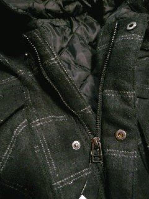 【in the attic】ボリュームネック♪襟元比翼仕立て M-65チェック柄メルトンコート < ブランド 【in the attic】ボリュームネック♪襟元比翼仕立て M-65チェック柄メルトンコート < ブランドの