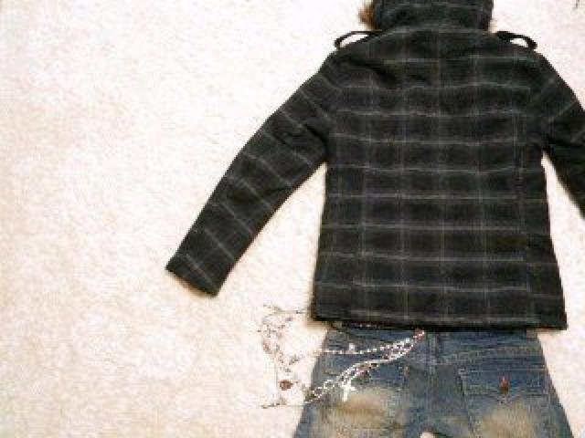 【in the attic】ボリュームネック♪襟元比翼仕立て M-65チェック柄メルトンコート < ブランド 【in the attic】ボリュームネック♪襟元比翼仕立て M-65チェック柄メルトンコート < ブランドの