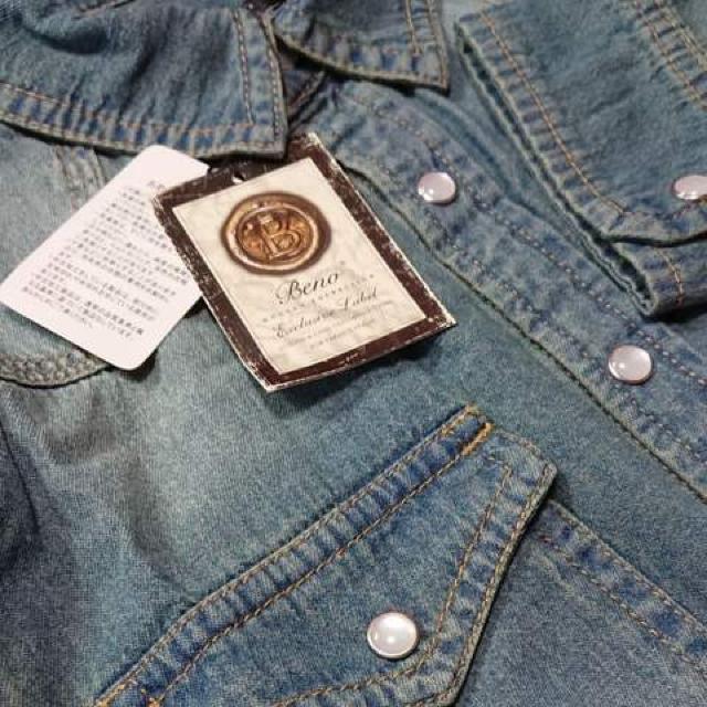 BENO ビーノ スタイリッシュ ウエスタン 七分袖 デニム シャツ新品 < 男性ファッション BENO ビーノ スタイリッシュ ウエスタン 七分袖 デニム シャツ新品 < 男性ファッションの