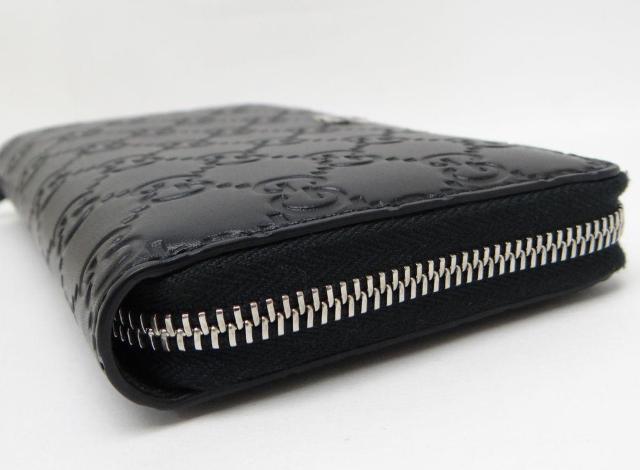 グッチ グッチシマ レザー ラウンドファスナー長財布 ブラック【送料無料】 < ブランド  グッチ グッチシマ レザー ラウンドファスナー長財布 ブラック【送料無料】 < ブランドの