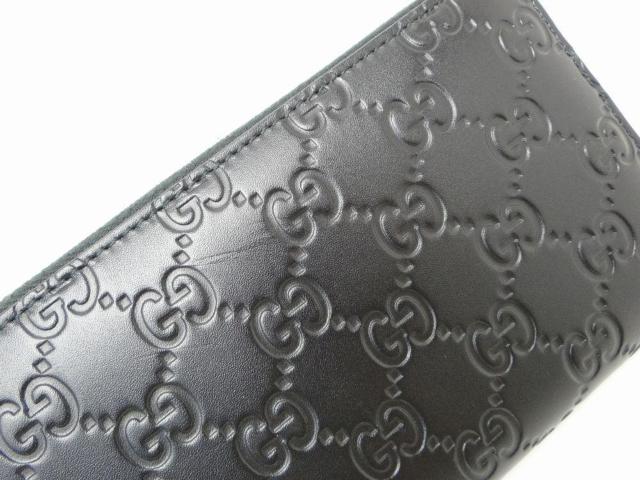 グッチ グッチシマ レザー ラウンドファスナー長財布 ブラック【送料無料】 < ブランド  グッチ グッチシマ レザー ラウンドファスナー長財布 ブラック【送料無料】 < ブランドの