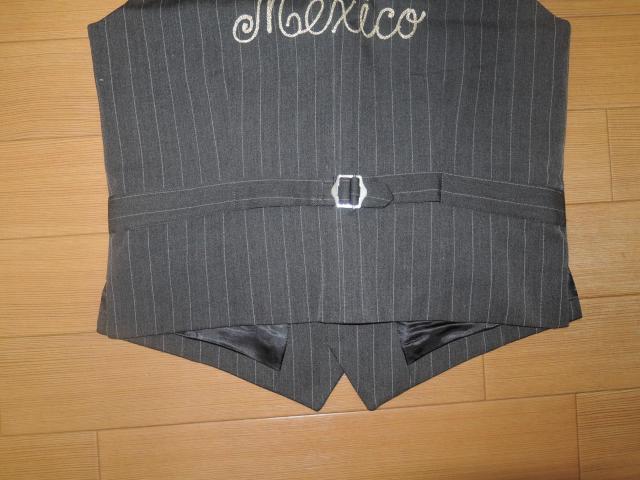 ワコマリアWACKO MARIAジレベストM灰ストライプ刺繍ステッチ < ブランド  ワコマリアWACKO MARIAジレベストM灰ストライプ刺繍ステッチ < ブランドの
