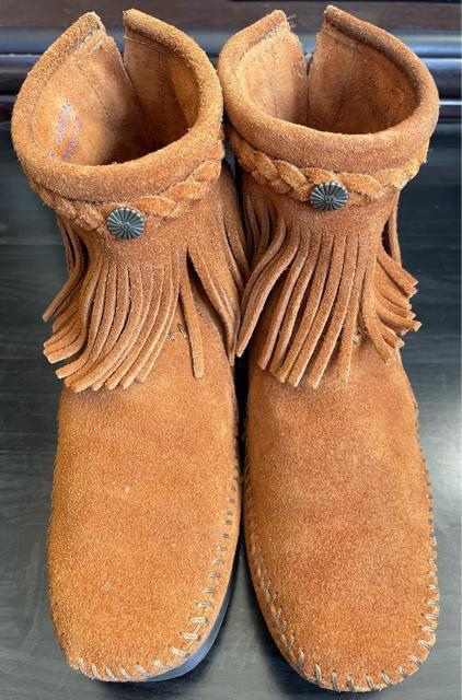 MINNETONKA ミネトンカ モカシン HI TOP BACK ZIP BOOT /ブラウン US6 レディース 292 < 女性ファッション  MINNETONKA ミネトンカ モカシン HI TOP BACK ZIP BOOT /ブラウン US6 レディース 292 < 女性ファッションの