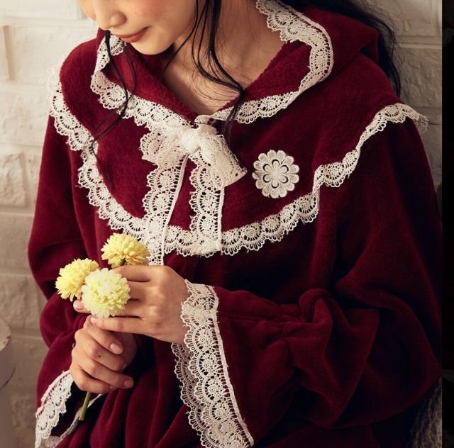 LL~3L★赤ずきん★フリースルームドレス★ルームウェア★ < 女性ファッション  LL~3L★赤ずきん★フリースルームドレス★ルームウェア★ < 女性ファッションの