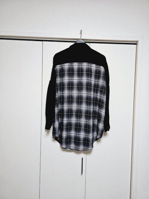 AZUL by moussy  チェック ドルマン ネルシャツ 黒 M < ブランド  AZUL by moussy  チェック ドルマン ネルシャツ 黒 M < ブランドの