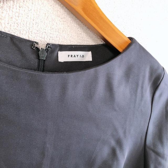 ◆FRAY I.D/フレイアイディー◆シンプル長袖ワンピース★濃グレー0♪美品*お呼ばれ*パーティー < ブランド  ◆FRAY I.D/フレイアイディー◆シンプル長袖ワンピース★濃グレー0♪美品*お呼ばれ*パーティー < ブランドの