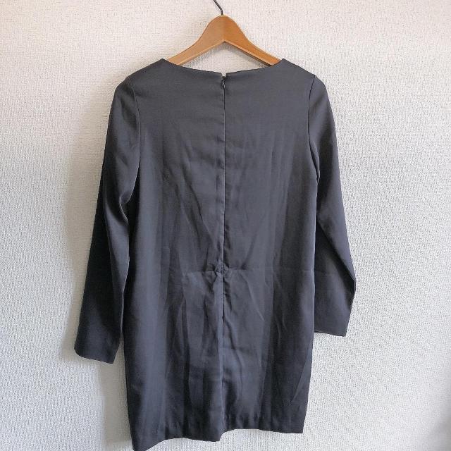 ◆FRAY I.D/フレイアイディー◆シンプル長袖ワンピース★濃グレー0♪美品*お呼ばれ*パーティー < ブランド  ◆FRAY I.D/フレイアイディー◆シンプル長袖ワンピース★濃グレー0♪美品*お呼ばれ*パーティー < ブランドの