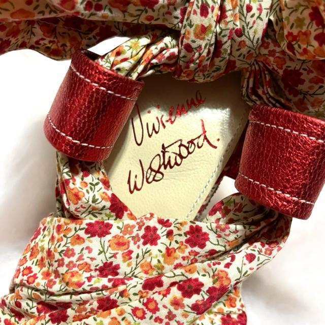 ヴィヴィアンウエストウッド 希少 小花柄リボン ウェッジソール シューズ < 女性ファッション ヴィヴィアンウエストウッド 希少 小花柄リボン ウェッジソール シューズ < 女性ファッションの