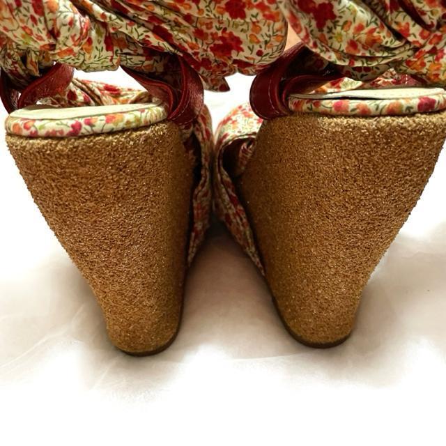 ヴィヴィアンウエストウッド 希少 小花柄リボン ウェッジソール シューズ < 女性ファッション ヴィヴィアンウエストウッド 希少 小花柄リボン ウェッジソール シューズ < 女性ファッションの