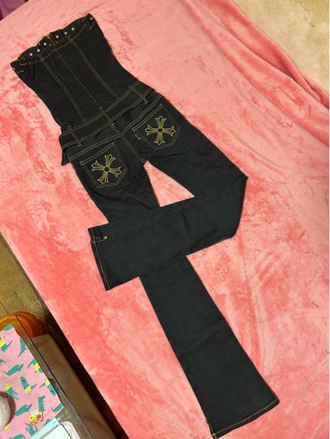 d.i.a.  ブラックデニム フロントクロスジッパー  ベアトップオールインワン ジャンプスーツ 新品未使用 < ブランド  d.i.a.  ブラックデニム フロントクロスジッパー  ベアトップオールインワン ジャンプスーツ 新品未使用 < ブランドの