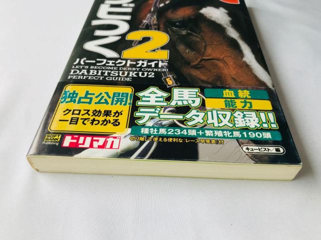 ダビつく2 ダービー馬をつくろう! パーフェクトガイド 攻略本 初版 帯 ハガキ Let's Become Derby Guide < ゲーム本体/ソフト ダビつく2 ダービー馬をつくろう! パーフェクトガイド 攻略本 初版 帯 ハガキ Let's Become Derby Guide < ゲーム本体/ソフトの