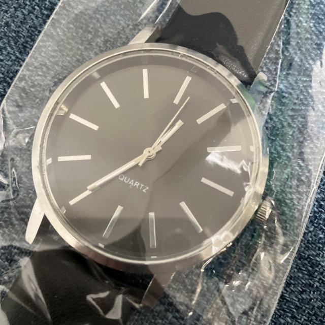 アナログ腕時計 ブラック 無地 シンプル < 男性アクセサリー/時計 アナログ腕時計 ブラック 無地 シンプル < 男性アクセサリー/時計の