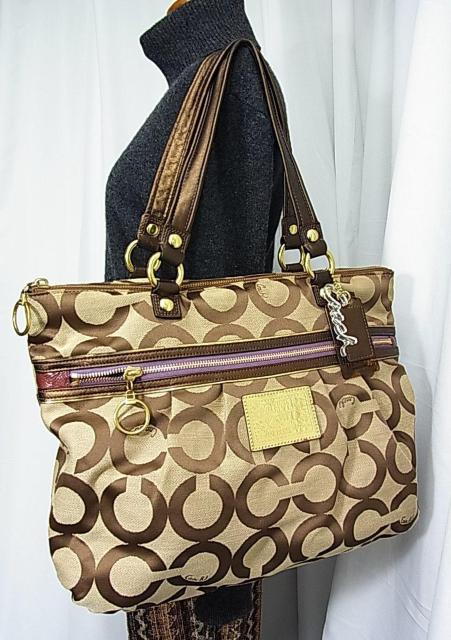 �y�Ǖi�zCOACH �R�[�` �|�s�[�I�v�A�[�g �O���� �g�[�g�o�b�O F15331 �� �u�����h�� 