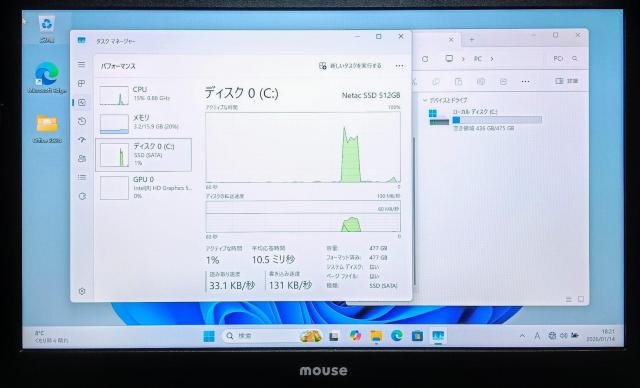 mouse Corei5 ������16GB �V�iSSD512GB Web�J���� Windows11 Office2024 �m�[�gPC �� PC�{��/���Ӌ@��� 