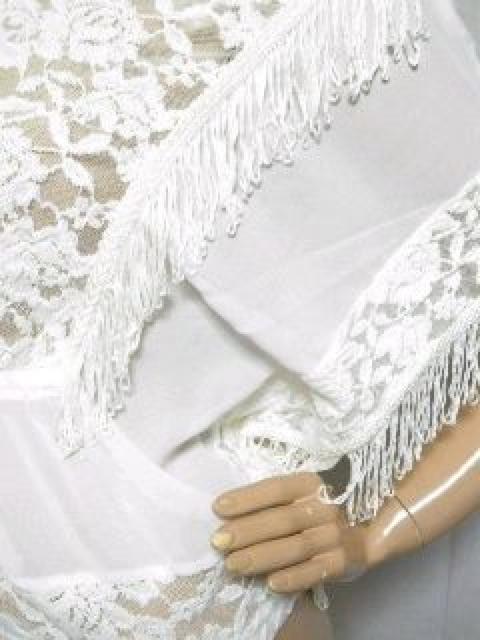 《New》フェミニン★レース*シフォン・ポンチョ<ホワイトM> < 女性ファッション 《New》フェミニン★レース*シフォン・ポンチョ<ホワイトM> < 女性ファッションの