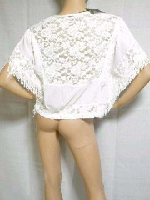 《New》フェミニン★レース*シフォン・ポンチョ<ホワイトM> < 女性ファッション 《New》フェミニン★レース*シフォン・ポンチョ<ホワイトM> < 女性ファッションの