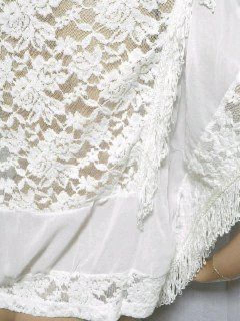 《New》フェミニン★レース*シフォン・ポンチョ<ホワイトM> < 女性ファッション 《New》フェミニン★レース*シフォン・ポンチョ<ホワイトM> < 女性ファッションの