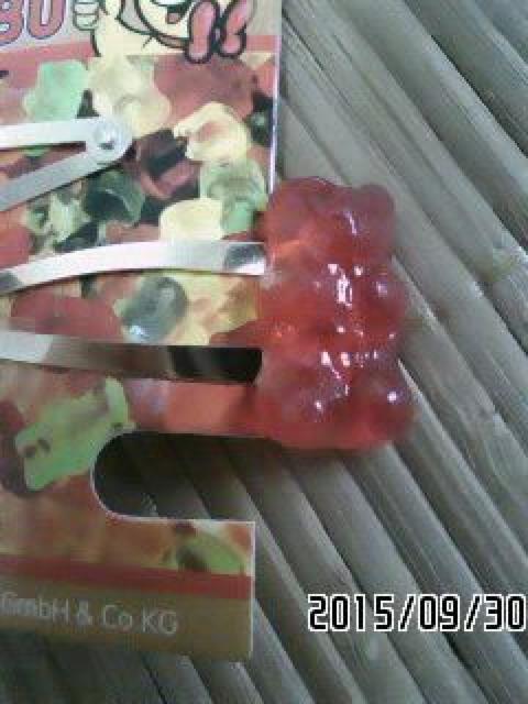 HARIBO・ハリボーベアグミ風チャームヘアピン。レッド < 女性アクセサリー/時計  HARIBO・ハリボーベアグミ風チャームヘアピン。レッド < 女性アクセサリー/時計の