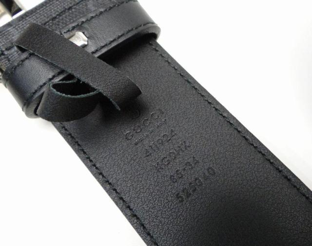 グッチ GGスプリーム キャンバス ベルト Gバックル ブラック×グレー<美品>送料無料 < ブランド  グッチ GGスプリーム キャンバス ベルト Gバックル ブラック×グレー<美品>送料無料 < ブランドの