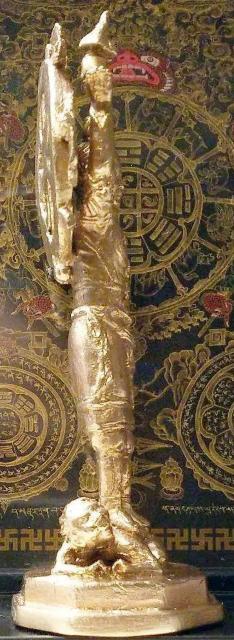 毘沙門天(多聞天) 仏像 銅製 全長10.8cm 仏教美術 七福神 < インテリア/ライフ  毘沙門天(多聞天) 仏像 銅製 全長10.8cm 仏教美術 七福神 < インテリア/ライフの