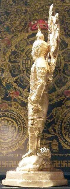 毘沙門天(多聞天) 仏像 銅製 全長10.8cm 仏教美術 七福神 < インテリア/ライフ  毘沙門天(多聞天) 仏像 銅製 全長10.8cm 仏教美術 七福神 < インテリア/ライフの