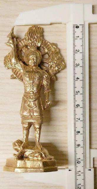 毘沙門天(多聞天) 仏像 銅製 全長10.8cm 仏教美術 七福神 < インテリア/ライフ  毘沙門天(多聞天) 仏像 銅製 全長10.8cm 仏教美術 七福神 < インテリア/ライフの