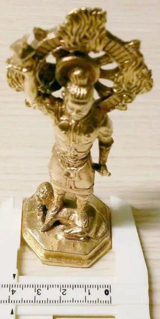 毘沙門天(多聞天) 仏像 銅製 全長10.8cm 仏教美術 七福神 < インテリア/ライフ  毘沙門天(多聞天) 仏像 銅製 全長10.8cm 仏教美術 七福神 < インテリア/ライフの
