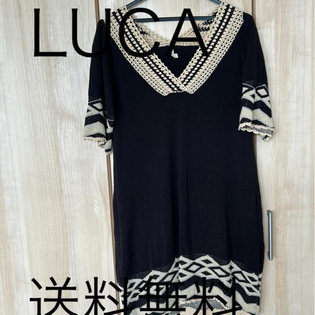 送料無料 LUCAワンピース ブラック 38号 美品 < 女性ファッション  送料無料 LUCAワンピース ブラック 38号 美品  < 女性ファッションの